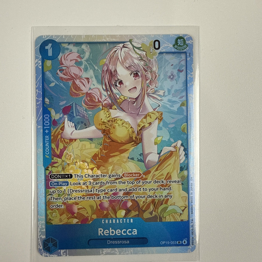 One Piece TCG Rebecca OP15-053 SR Foil English OP15 NM Card
