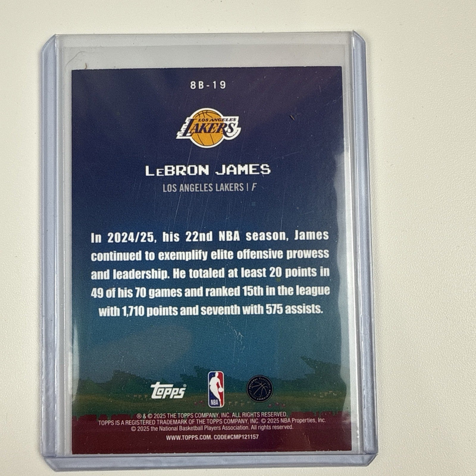 '25 Topps LeBron James '8-BIT BALLERS' Basketball card